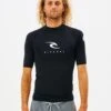 Rip Curl Corps Short Sleeve UV Tee - Black -Cheap Surfboards Store 103379 12jmrv 0090 1