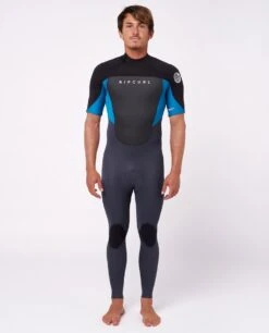 Rip Curl Omega 2mm Short Sleeve Mens Wetsuit 2023 - Blue -Cheap Surfboards Store 105735 115mfs 0070 3