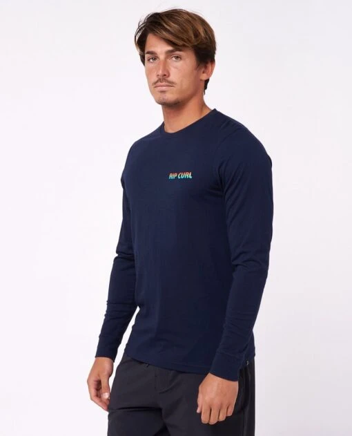 Rip Curl Icons Of Surf L/Sleeve UV Tee - Navy -Cheap Surfboards Store 105739 115mrv 0049 1