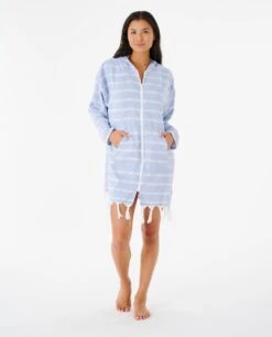 Rip Curl Zip Through Womens Hooded Poncho - Blue