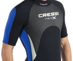 Cressi Med X Mens Shorty 2.5mm Wetsuit - Black/Blue -Cheap Surfboards Store 1066 med x man5 z