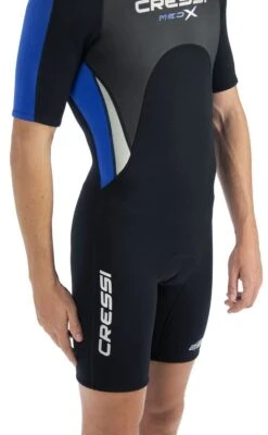 Cressi Med X Mens Shorty 2.5mm Wetsuit - Black/Blue -Cheap Surfboards Store 1066 med x man6 z