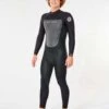 Rip Curl Omega 3/2mm Mens Back Zip GBS Wetsuit 2023 - Black -Cheap Surfboards Store 114309 111mfs 0090 1
