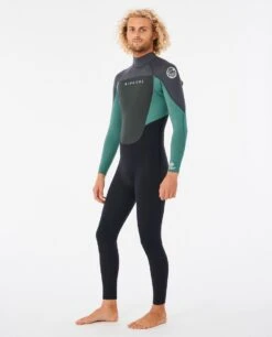 Rip Curl Omega 4/3mm Back Zip Wetsuit 2023 - Muted Green -Cheap Surfboards Store 114682 138mfs 8088 1 1