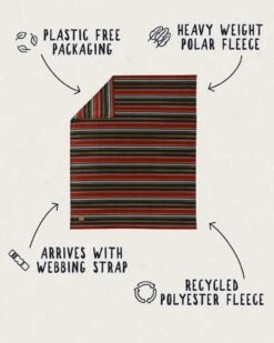 Passenger Pinetop Recycled Polar Fleece Blanket - Picante Stripe