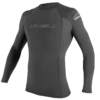 O'Neill Basic Skins Mens Long Sleeve Rash Vest - Graphite -Cheap Surfboards Store 3342 009 f
