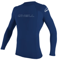 O'Neill Basic Skins Mens Long Sleeve Rash Vest - Navy