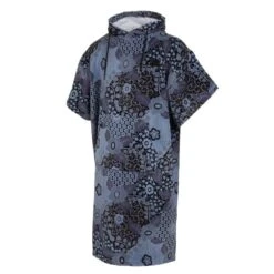 Mystic Velours AOP Poncho - Black/Blue