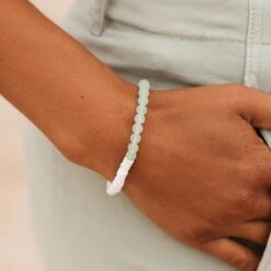 Pura Vida Shell And Frost Bead Stretch Bracelet - Mint -Cheap Surfboards Store 36305mintv2 1000x1000 crop center