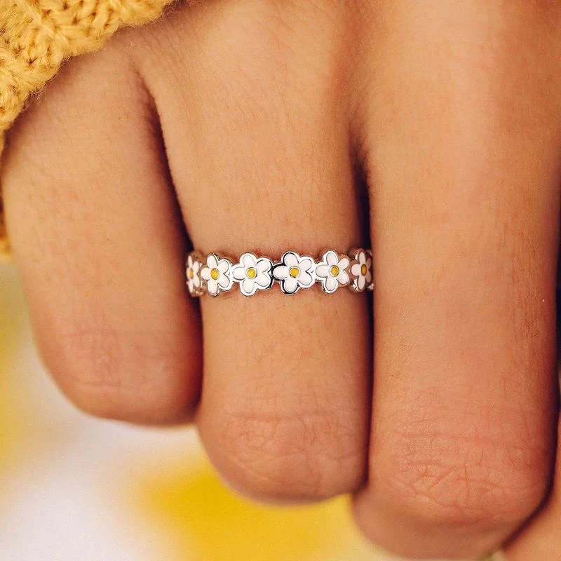 Pura Vida Painted Blooms Silver Ring 7 Pura Vida Painted Blooms Silver Ring - Image 5