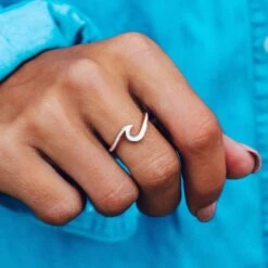 Pura Vida Enamel Wave Ring - Rose Gold -Cheap Surfboards Store 3f9a6935 edit 800x800 crop center