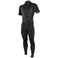O'Neill Epic 3/2mm Mens Short Sleeve Back Zip Wetsuit 2023 - Black/ Gunmetal