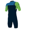 O'Neill Hammer 2mm Chest Zip Shorty Wetsuit - Abyss/Dayglo/Ocean -Cheap Surfboards Store 4927 hy4 f high res
