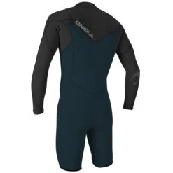 O'Neill Hammer 2mm Mens Long Arm Chest Zip Shorty Wetsuit 2023 - Slate/Black -Cheap Surfboards Store 4928 ej4 b