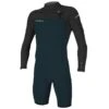 O'Neill Hammer 2mm Mens Long Arm Chest Zip Shorty Wetsuit 2023 - Slate/Black -Cheap Surfboards Store 4928 ej4 f
