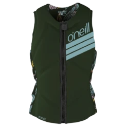 O'Neill Slasher Comp Womens Impact Vest - Dark Olive/ Baylen