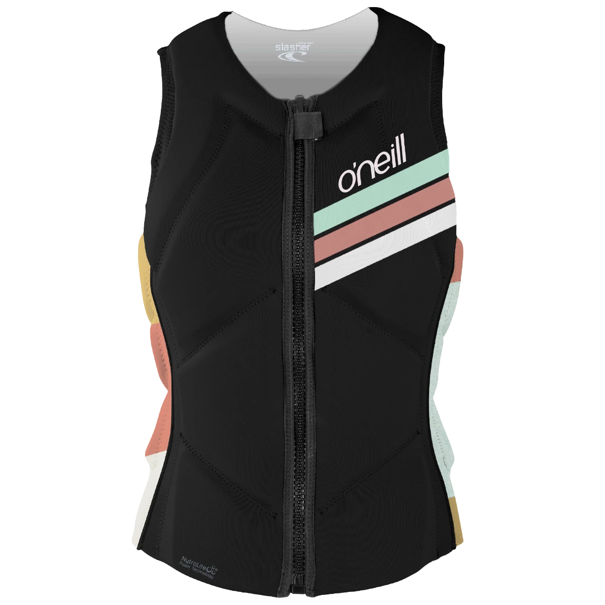 O'Neill Slasher Comp Womens Impact Vest - Black/ Jasmine 3 O'Neill Slasher Comp Womens Impact Vest - Black/ Jasmine