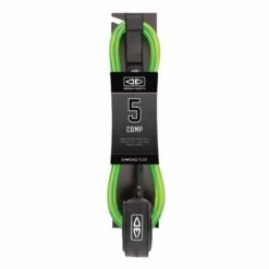 Ocean And Earth Diamond 5ft Flex Comp Surf Leash - Lime