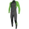O'Neill Reactor 2 3/2mm Mens Back Zip Summer Wetsuit 2023 - Graphite/Dayglo -Cheap Surfboards Store 5040 au1 f