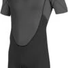 O'Neill Reactor 2 2mm Mens Shorty Wetsuit 2023 - Black / Graphite -Cheap Surfboards Store 5041 oneill reactor ii 2mm back zip shorty wetsuit black graphite front