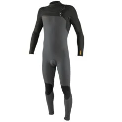 O'Neill Hyperfreak 3/2+mm Chest Zip Wetsuit 2023 - Smoke/Raven