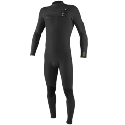 O'Neill Hyperfreak 5/4+mm Mens Chest Zip Winter Wetsuit - Raven