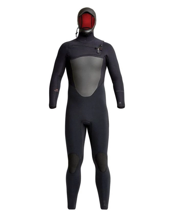 Xcel Drylock 6/5mm Mens Hooded Chest Zip Winter Wetsuit 2023 - Black 4 Xcel Drylock 6/5mm Mens Hooded Chest Zip Winter Wetsuit 2023 - Black - Image 2