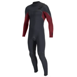 O'Neill Hyperfreak Fire 4/3+mm Mens Chest Zip Wetsuit 2023 - Black/Red