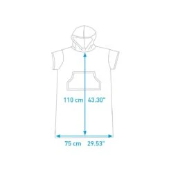 Surflogic Poncho Changing Towel - Cyan/Grey -Cheap Surfboards Store 59801 03 1 1