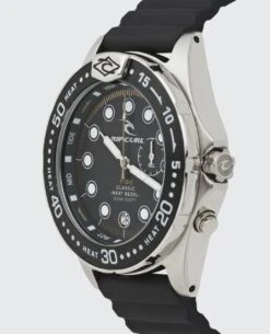 Rip Curl Classic Heat Bezel Tide Watch In Black