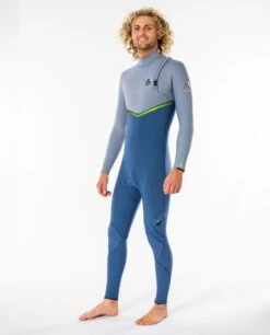 Rip Curl E Bomb Zip Free 3/2mm Wetsuit 2023 - Blue Grey -Cheap Surfboards Store 83998 wsmyrs 0131 1