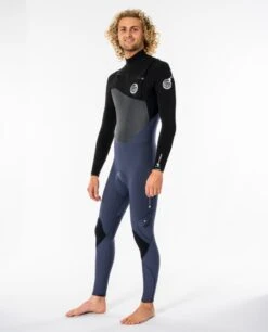 Rip Curl Flash Bomb 5/3mm Chest Zip Mens Wetsuit 2023 - Slate