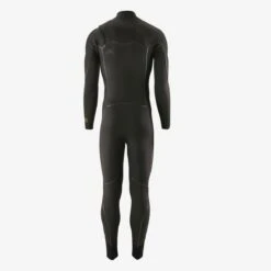 Patagonia R3 Yulex 4/3mm Mens Chest Zip Wetsuit 2023 - Black -Cheap Surfboards Store 88523 blk back 1