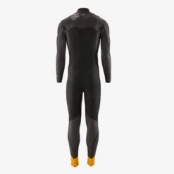 Patagonia R3 Yulex 4/3mm Mens Chest Zip Wetsuit 2023 - Black -Cheap Surfboards Store 88523 blk innerbk 1