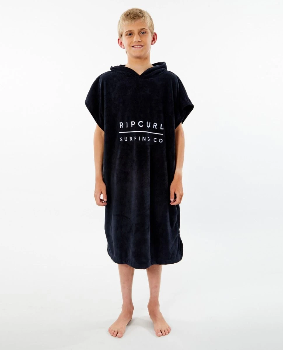 Rip Curl Hooded Junior Boys Changing Towel - Black 3 Rip Curl Hooded Junior Boys Changing Towel - Black