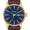 Nixon Sentry Leather Men's Watch - Polished Gold / Navy Sunray 1 Nixon Sentry Leather Men's Watch - Polished Gold / Navy Sunray -Cheap Surfboards Store a105 3320 view1 1000x