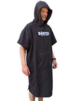 Sorted Surf Premium Hooded Changing Robe - Black -Cheap Surfboards Store adults black2 1