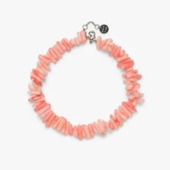Pura Vida Coral Chain Anklet - Pink