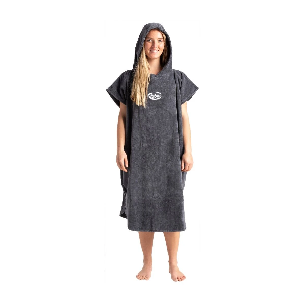 Robie Robes Original Short Sleeve Changing Towel In Steel Grey - Medium 3 Robie Robes Original Short Sleeve Changing Towel In Steel Grey - Medium