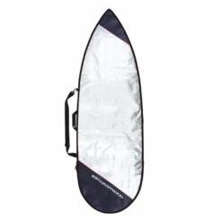 Ocean And Earth Barry Basic Shortboard Cover - Silver/Red