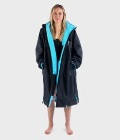 Dryrobe Advance Long Sleeve Remix Adult Changing Robe - Black/Blue/Camo