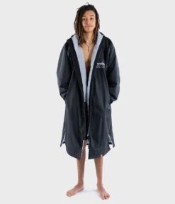 Dryrobe Advance Long Sleeve Remix Adult Changing Robe - Black/Grey/Camo