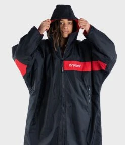 Dryrobe Advance Long Sleeve Remix Adult Changing Robe - Black/Red -Cheap Surfboards Store black red red 4 2024x2024