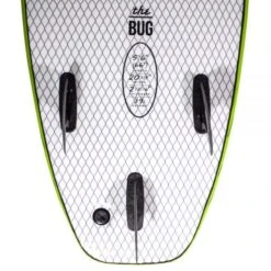 Ocean & Earth 5ft 6 Bug Mini Softboard In Navy -Cheap Surfboards Store bug thruster lime 600x600 1