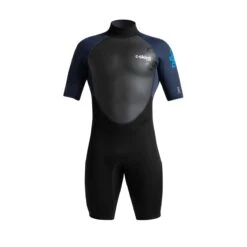 C Skins Element 3mm Mens Shorty Wetsuit 2023 - Black/Slate/Cyan