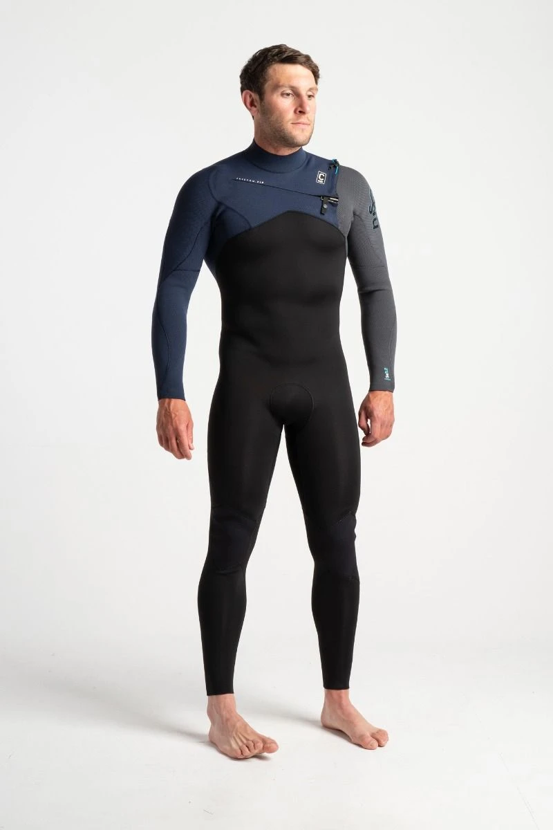C-Skins Session 3/2mm Chest Zip Wetsuit 2023 - Black / Slate 5 C-Skins Session 3/2mm Chest Zip Wetsuit 2023 - Black / Slate - Image 3