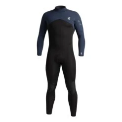 C Skins Session 4/3mm Mens Back Zip Wetsuit 2023 - Black/Slate/Cyan