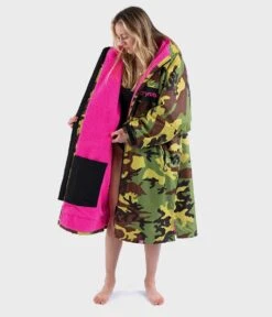 Dryrobe Advance Long Sleeve Remix Adult Changing Robe - Camo/Pink/Black -Cheap Surfboards Store camo pink black 2 b83c7bba d665 434e 9a65 cf5fa6e71a6c 2024x2024