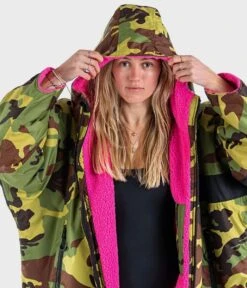 Dryrobe Advance Long Sleeve Remix Adult Changing Robe - Camo/Pink/Black -Cheap Surfboards Store camo pink black 6 820323ff 819a 4525 9ab2 19a608e59887 2024x2024
