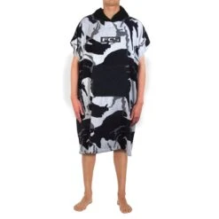 FCS Towel Changing Robe - Grey Camo/Black
